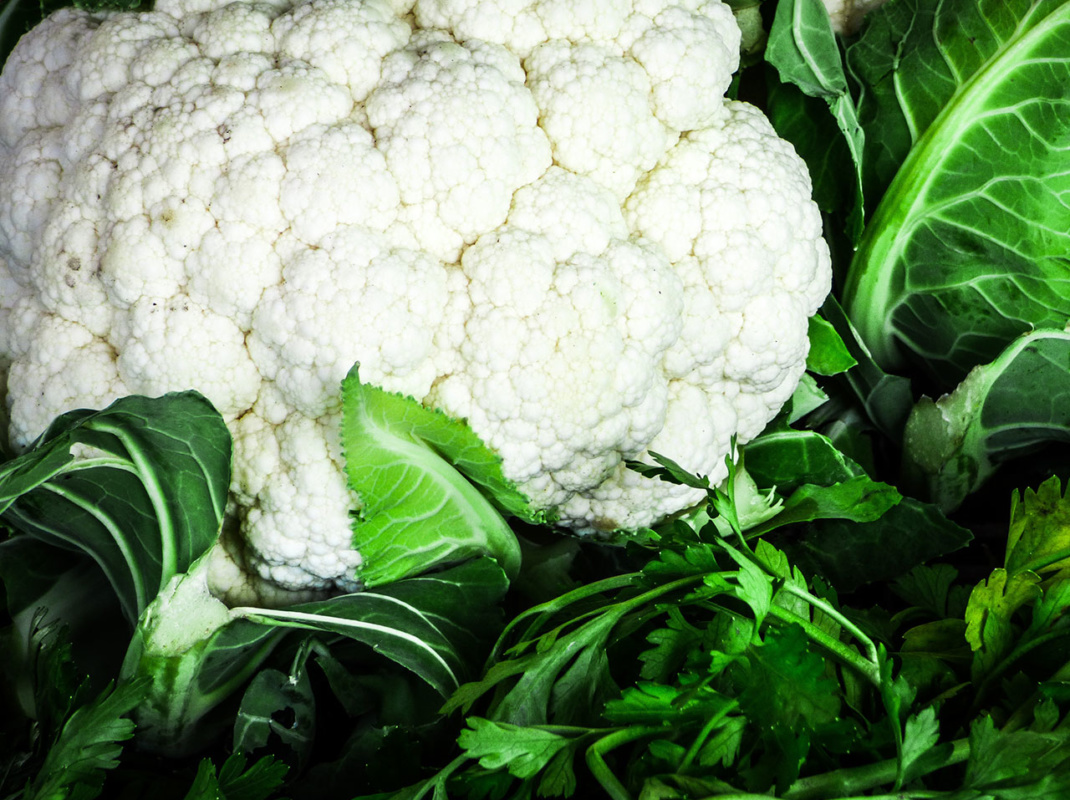 Seasonal vegetables cauliflower