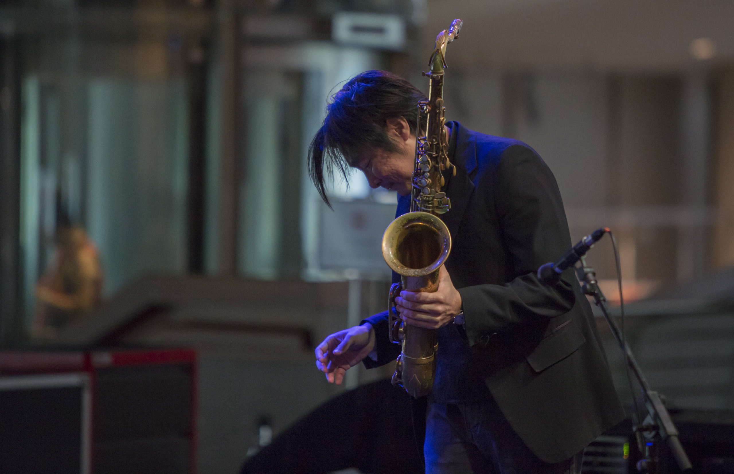 Edmund with saxophone