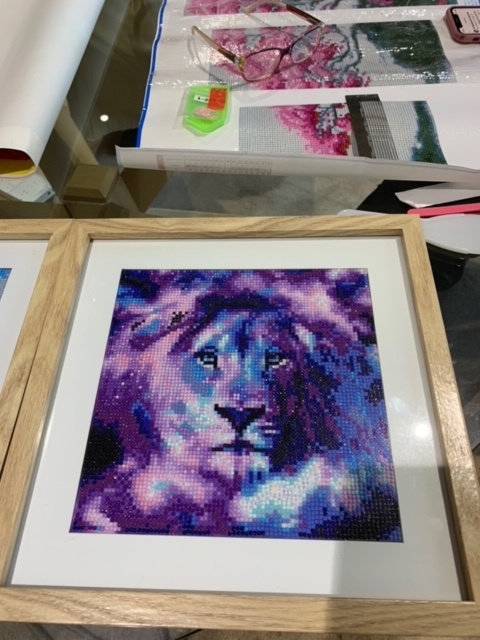 Completed diamond art - The Lion
